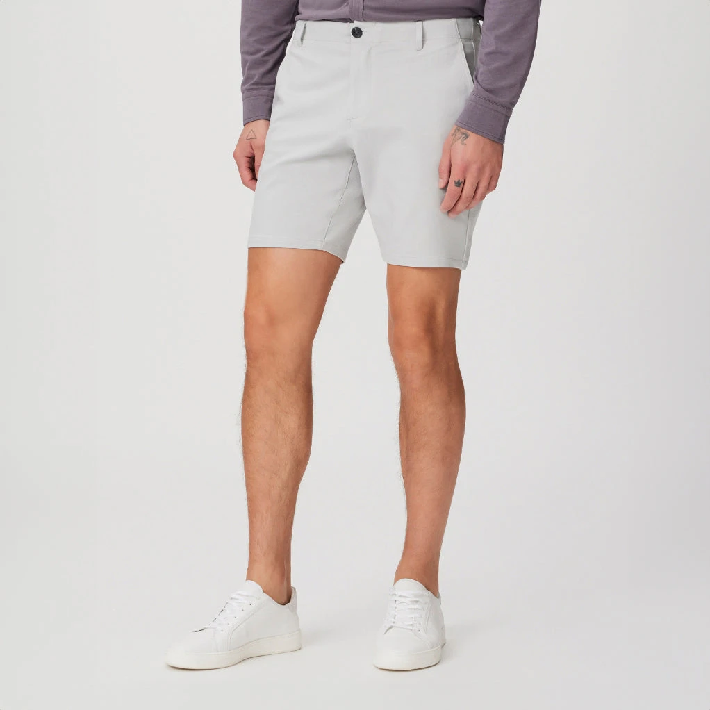 Light Shadow Grey Rickson Slim Fit Trouser Shorts - PAIGE 6 Light Shadow Grey Rickson Slim Fit Trouser Shorts - PAIGE - Image 4