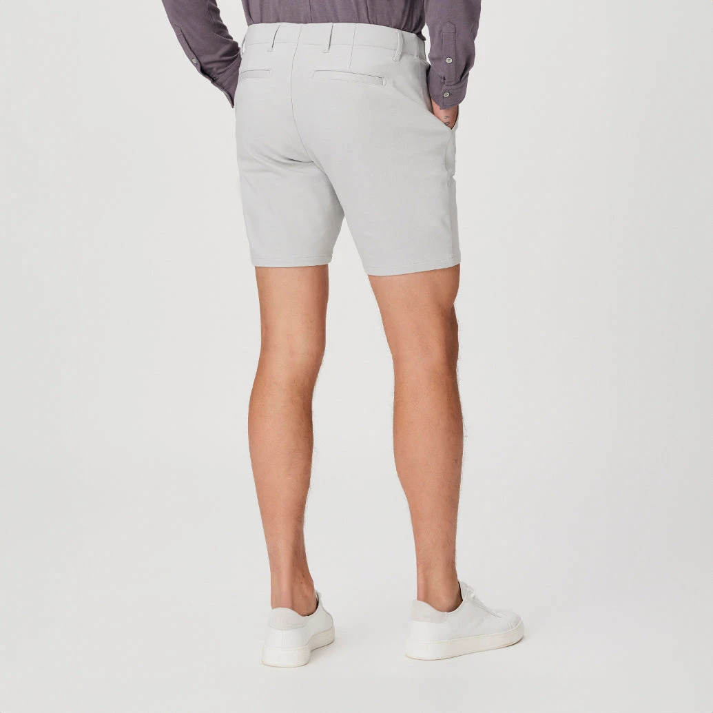 Light Shadow Grey Rickson Slim Fit Trouser Shorts - PAIGE 5 Light Shadow Grey Rickson Slim Fit Trouser Shorts - PAIGE - Image 3