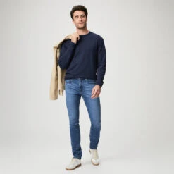 Bright Indigo Wash Atwell Transcend Vintage Lennox Slim Fit Jeans - PAIGE