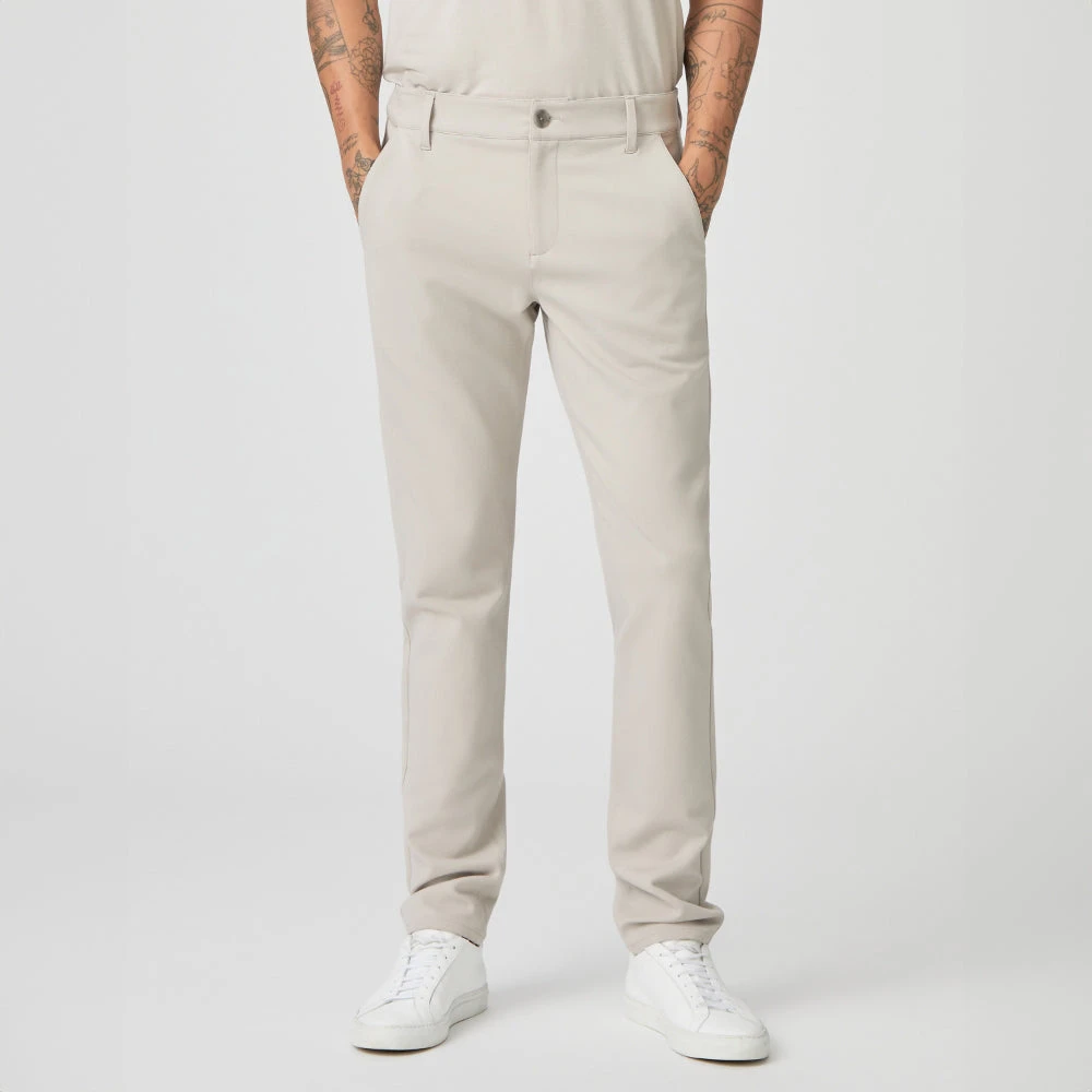 Fresh Oyster (Beige) Stafford Slim Fit Trouser - PAIGE 7 Fresh Oyster (Beige) Stafford Slim Fit Trouser - PAIGE - Image 5