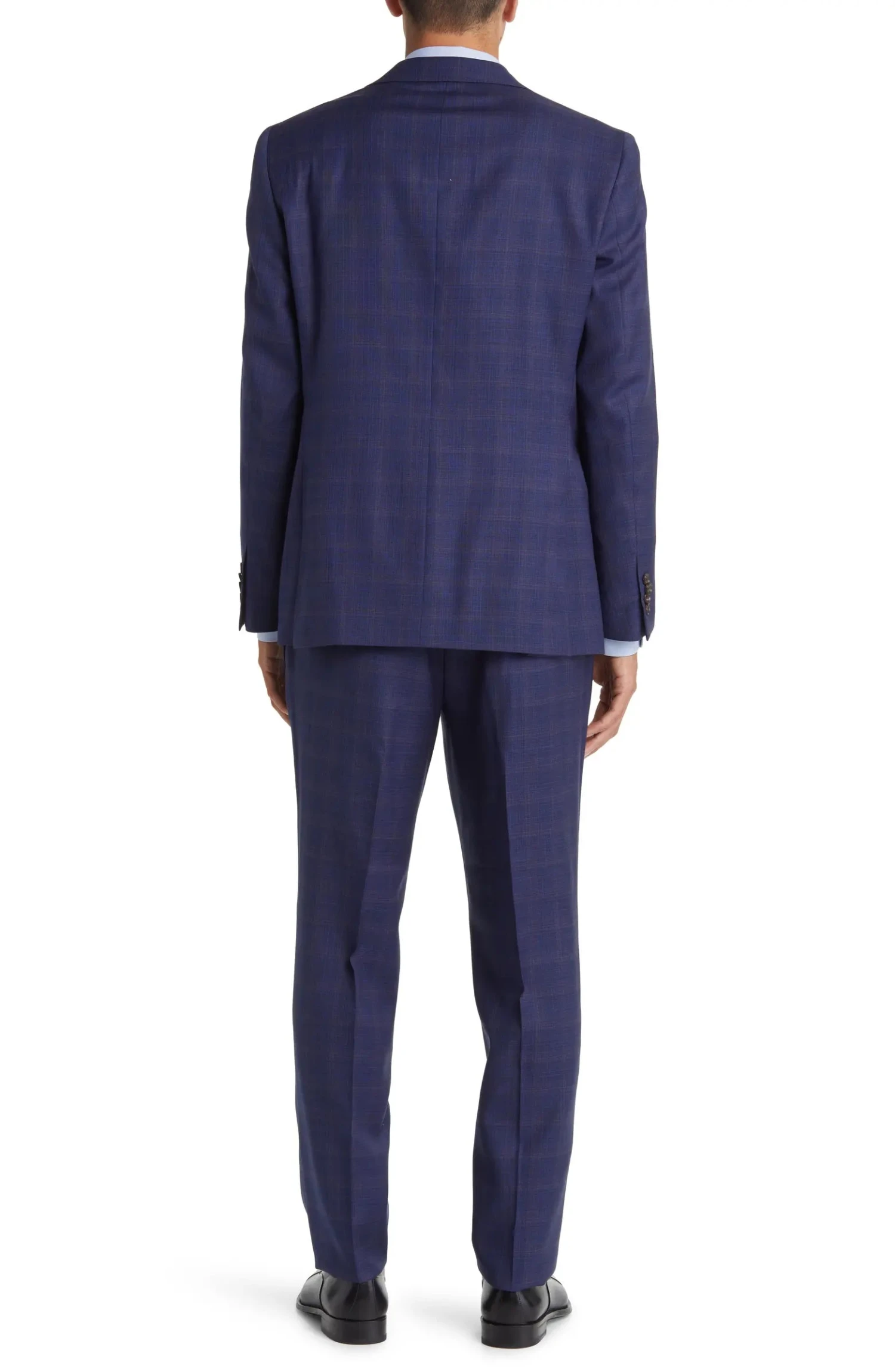 Blue Check Esprit Modern Fit Loro Piana Wool Suit - Jack Victor 7 Blue Check Esprit Modern Fit Loro Piana Wool Suit - Jack Victor - Image 6