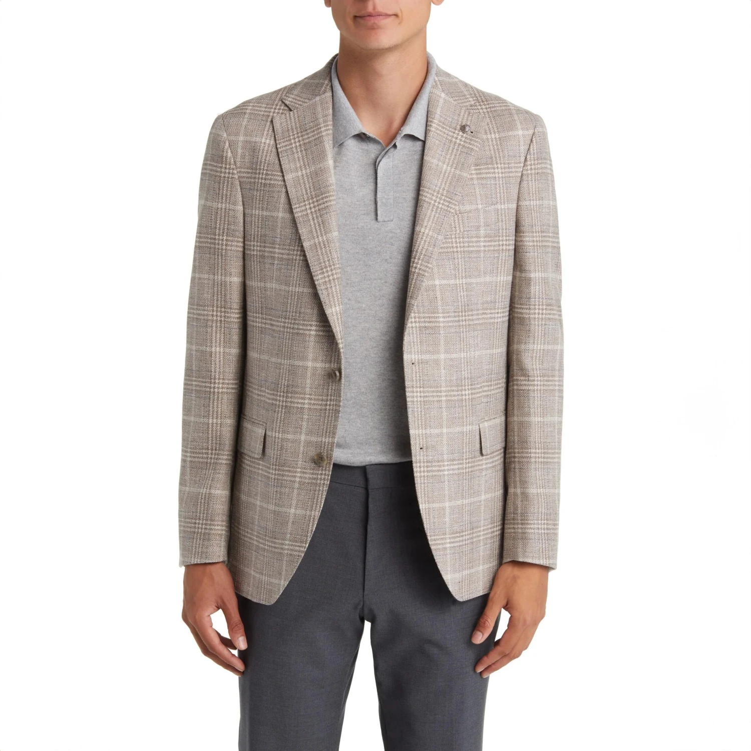 Taupe Prince-of-Wales Cotton-Wool McAllen Contemporary Fit Sport Jacket - Jack Victor 1913 3 Taupe Prince-of-Wales Cotton-Wool McAllen Contemporary Fit Sport Jacket - Jack Victor 1913