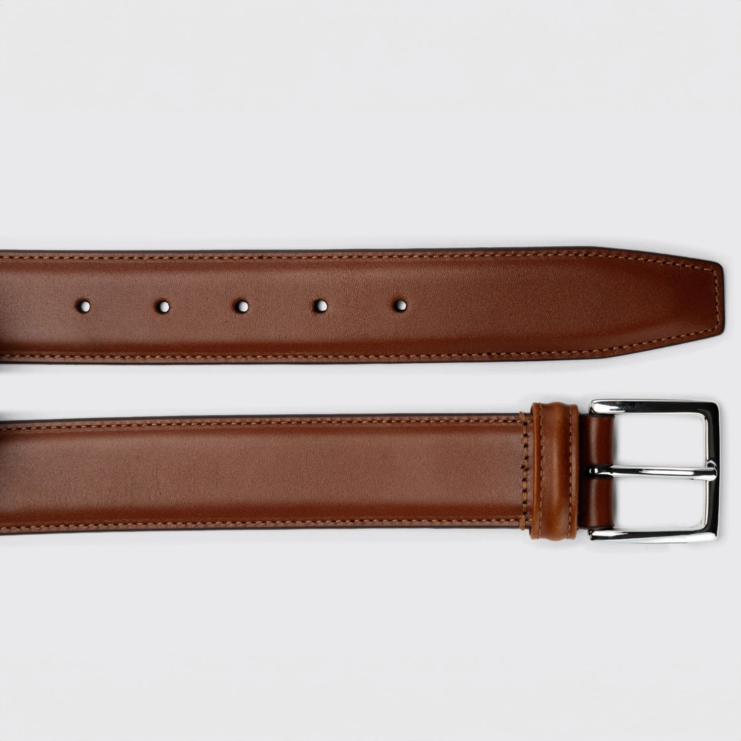 Chestnut Nappa Calf Leather Belt - Anderson's 4 Chestnut Nappa Calf Leather Belt - Anderson's - Image 2