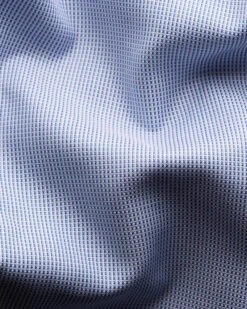 Navy Cotton-Tencel Contrast Trim Contemporary Fit Shirt - ETON 11 Navy Cotton-Tencel Contrast Trim Contemporary Fit Shirt - ETON -ETON Store dark blue cottonlyocell stretch cut away single contemporary 2023 05 03T192605115Z