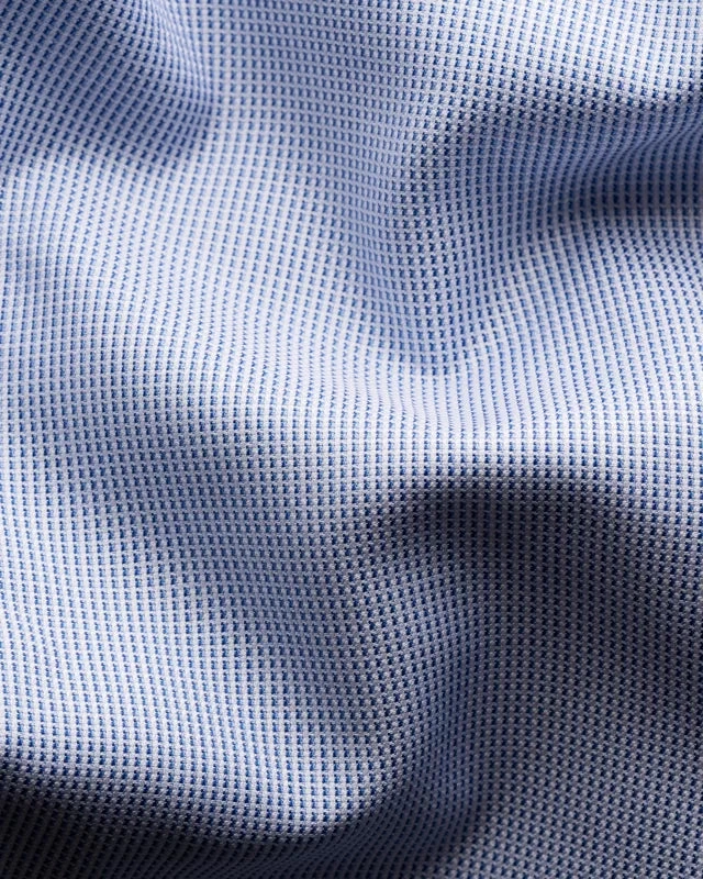 Navy Cotton-Tencel Contrast Trim Contemporary Fit Shirt - ETON 7 Navy Cotton-Tencel Contrast Trim Contemporary Fit Shirt - ETON - Image 5