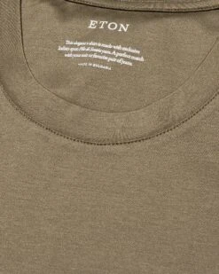 Dark Green Filo Di Scozia Crewneck Slim Fit T-Shirt - ETON 11 Dark Green Filo Di Scozia Crewneck Slim Fit T-Shirt - ETON -ETON Store dark green crew neck short sleeve t shirt 2023 09 18T120049397Z