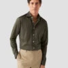 Dark Green Solid Filo Di Scozia King Knit Slim Fit Shirt - ETON 1 Dark Green Solid Filo Di Scozia King Knit Slim Fit Shirt - ETON -ETON Store dark green knit king 2023 09 18T112051839Z