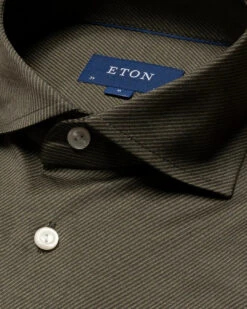 Dark Green Solid Filo Di Scozia King Knit Slim Fit Shirt - ETON 10 Dark Green Solid Filo Di Scozia King Knit Slim Fit Shirt - ETON -ETON Store dark green knit king 2023 09 18T112550843Z