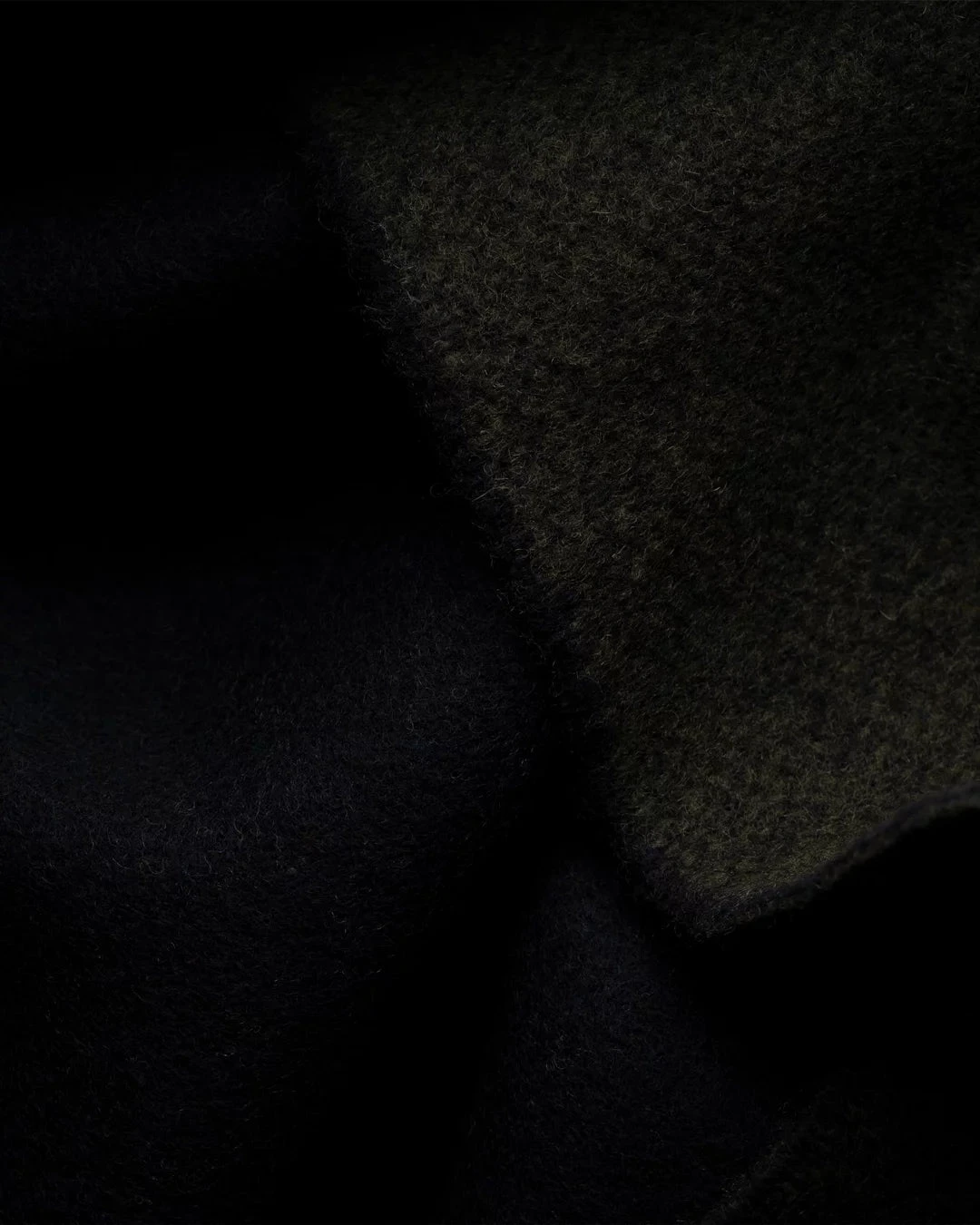 Dark Green Double-Face Wool Scarf - ETON 5 Dark Green Double-Face Wool Scarf - ETON - Image 3