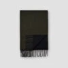 Dark Green Double-Face Wool Scarf - ETON