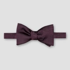 Plum Silk Pre-Tied Bowtie – ETON