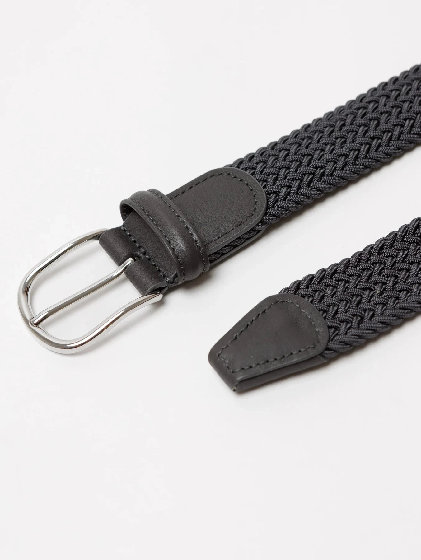 Gray Woven Elastic Belt - Anderson's 4 Gray Woven Elastic Belt - Anderson's - Image 2