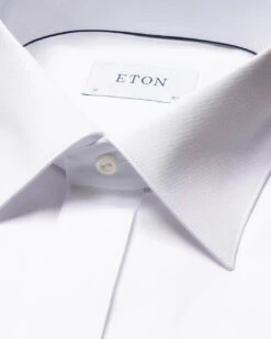 Stenströms White Signature Twill Stud-Front Slim Fit Tuxedo Shirt - ETON -ETON Store elegent evening shirt 2023 06 02T0555513Z