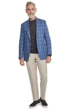 Mid-Blue Check Wool-Linen Hampton Contemporary Fit Sport Jacket - Jack Victor 21 Mid-Blue Check Wool-Linen Hampton Contemporary Fit Sport Jacket - Jack Victor -ETON Store f53b69e2 10e3 4f5e 837f fbbe6814665d