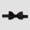 Black Floral Pattern Ready-Tied Silk Bowtie – ETON
