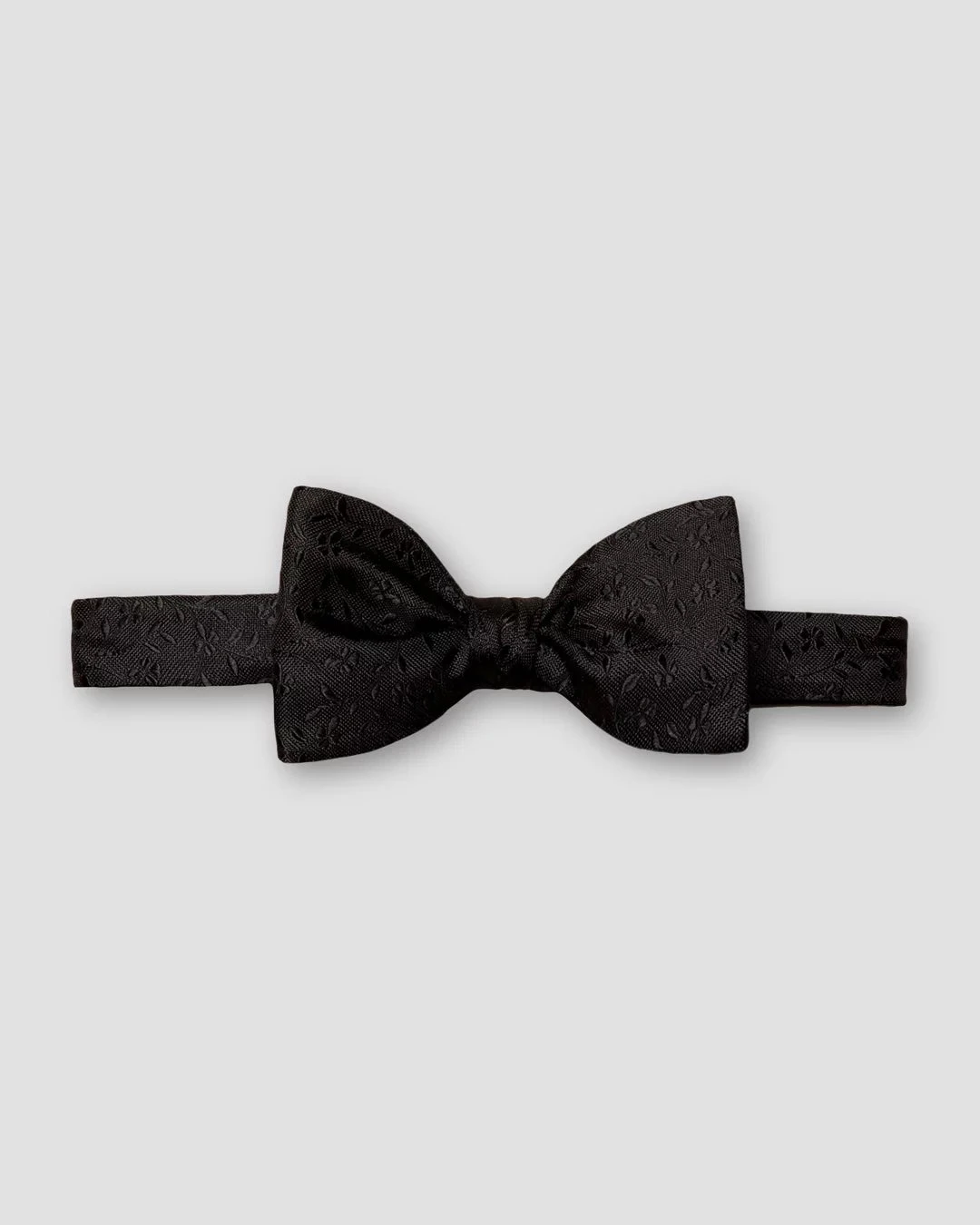 Black Floral Pattern Ready-Tied Silk Bowtie – ETON 3 Black Floral Pattern Ready-Tied Silk Bowtie – ETON
