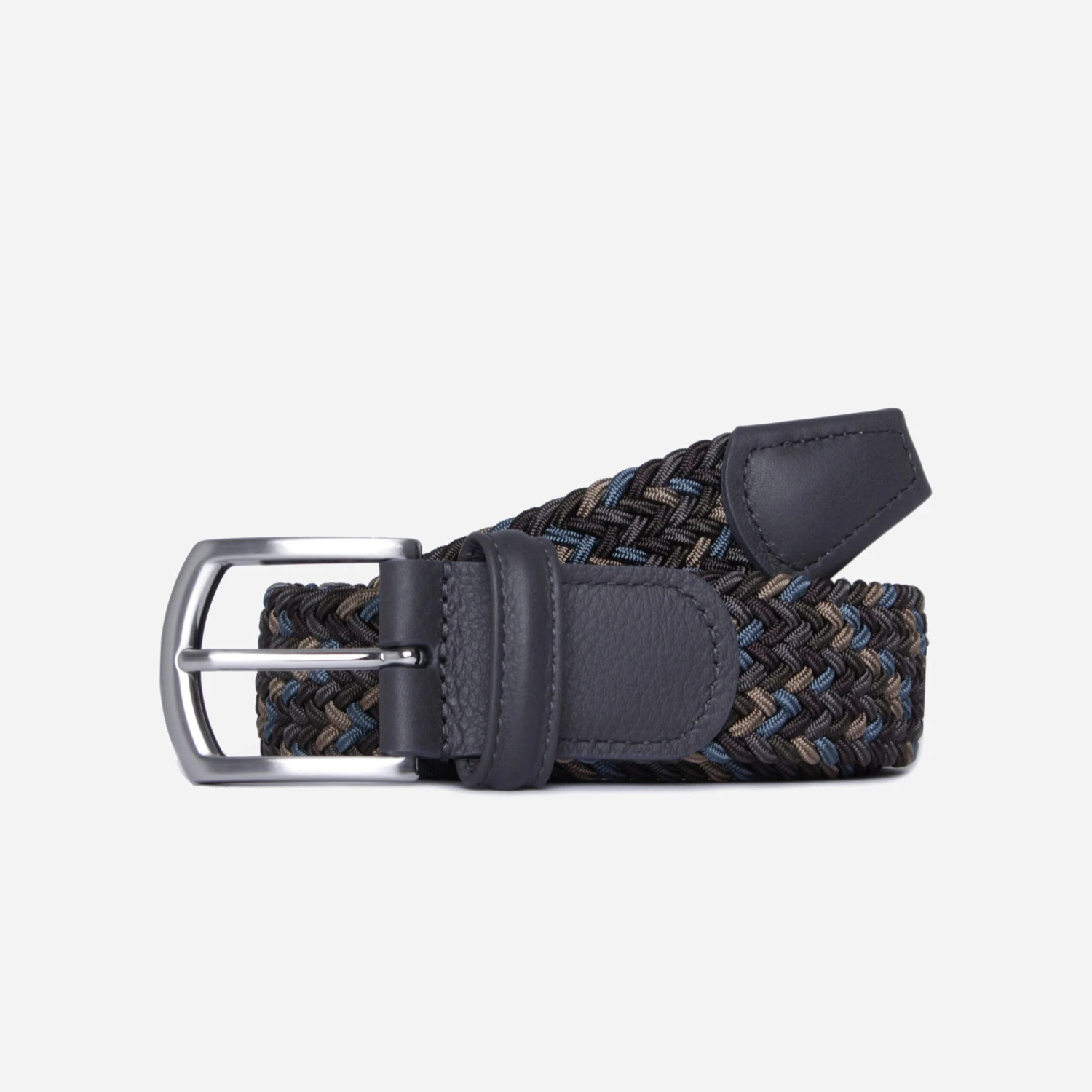 Blue Grey Woven Elastic Belt - Anderson's 8 Blue Grey Woven Elastic Belt - Anderson's - Image 6