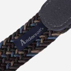 Blue Grey Woven Elastic Belt - Anderson's 17 Blue Grey Woven Elastic Belt - Anderson's -ETON Store hp 203638 c