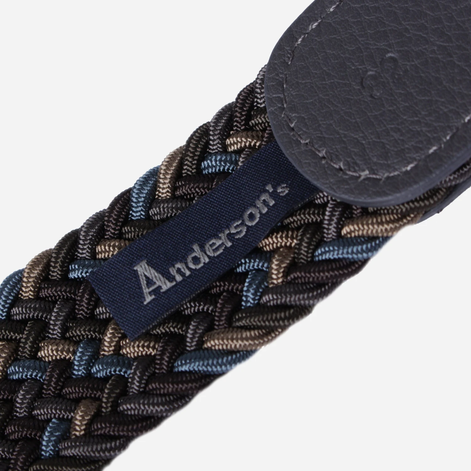 Blue Grey Woven Elastic Belt - Anderson's 9 Blue Grey Woven Elastic Belt - Anderson's - Image 7