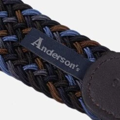 Blue & Brown Belt Woven Elastic Belt - Anderson's 11 Blue & Brown Belt Woven Elastic Belt - Anderson's -ETON Store hp 203640 c