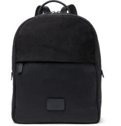 Navy Calf-Leather & Nubuck Business-Casual Backpack - Anderson's