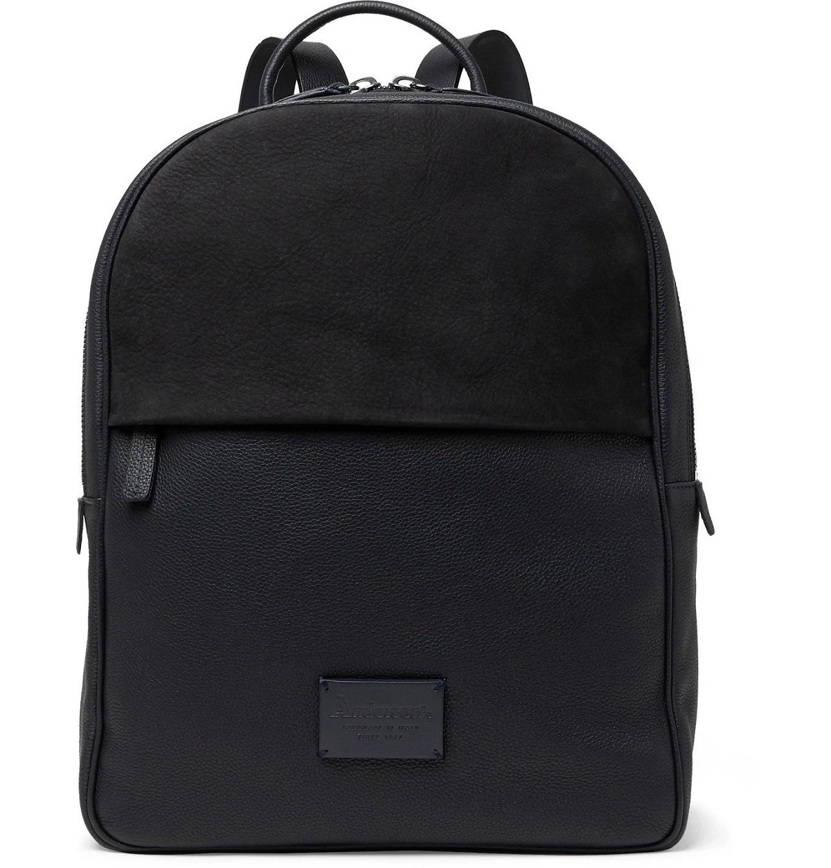Navy Calf-Leather & Nubuck Business-Casual Backpack - Anderson's 3 Navy Calf-Leather & Nubuck Business-Casual Backpack - Anderson's