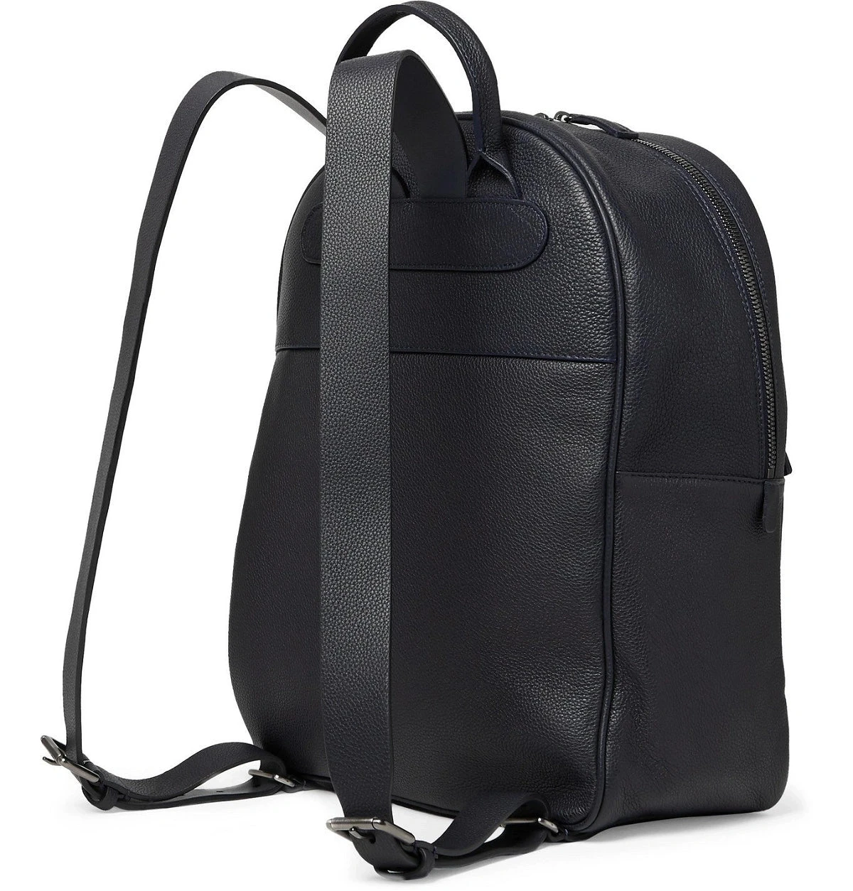 Navy Calf-Leather & Nubuck Business-Casual Backpack - Anderson's 4 Navy Calf-Leather & Nubuck Business-Casual Backpack - Anderson's - Image 2