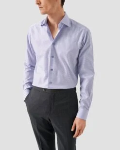 Light Purple Elevated Pique Contemporary Fit Shirt - ETON 8 Light Purple Elevated Pique Contemporary Fit Shirt - ETON -ETON Store light purple piquet 2024 01 09T085549484Z
