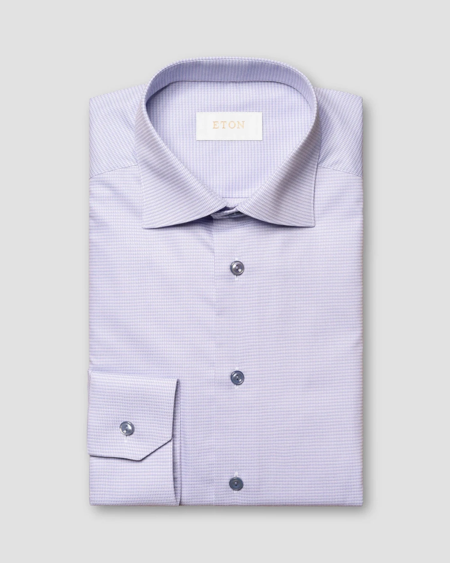 Light Purple Elevated Pique Contemporary Fit Shirt - ETON 3 Light Purple Elevated Pique Contemporary Fit Shirt - ETON