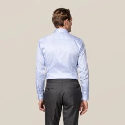 Light Blue Signature Twill Slim Fit Shirt - ETON 20 Light Blue Signature Twill Slim Fit Shirt - ETON -ETON Store light blue shirt signature twill 5