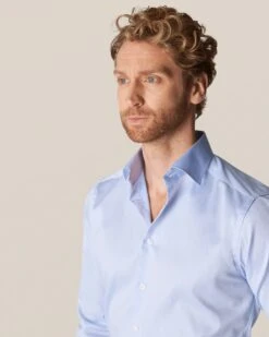 Light Blue Signature Twill Slim Fit Shirt - ETON 23 Light Blue Signature Twill Slim Fit Shirt - ETON -ETON Store light blue shirt signature twill 8