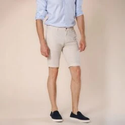 Bone Stretch Cotton Bermuda Shorts - Mason's 19 Bone Stretch Cotton Bermuda Shorts - Mason's -ETON Store london mens chino bermuda stretch gabardine light stucco regular 850x 94722186 4618 45d2 91e6 c8cdd54e9831