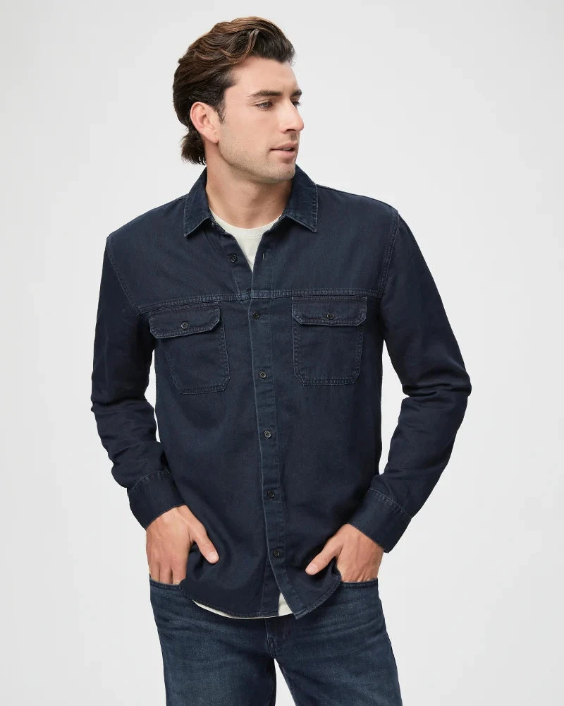 Abraham Denim Over-Shirt - Dark Blue - Paige 5 Abraham Denim Over-Shirt - Dark Blue - Paige - Image 3