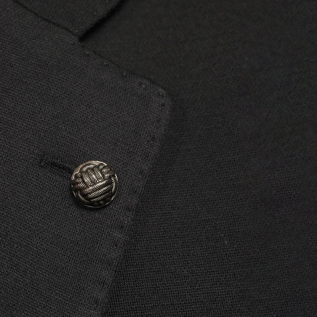 Black Solid Loro Piana Wool Knit Hartford Contemporary Fit Sport Jacket 8 Black Solid Loro Piana Wool Knit Hartford Contemporary Fit Sport Jacket - Image 6