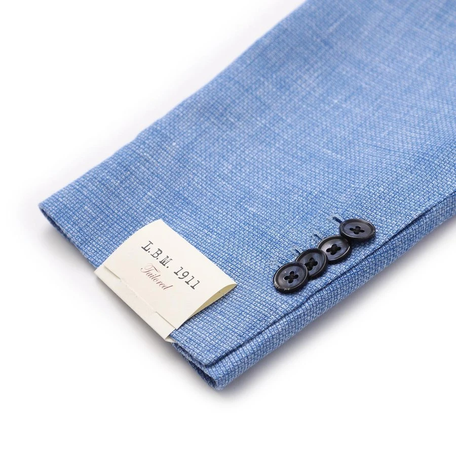 Blue Mélange Wool Blend Sport Coat Contemporary Fit - L.B.M 1911 8 Blue Mélange Wool Blend Sport Coat Contemporary Fit - L.B.M 1911 - Image 6