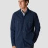Navy Blue Twill Moleskin Overshirt - ETON