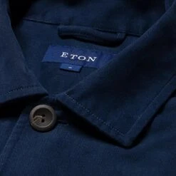 Navy Blue Twill Moleskin Overshirt - ETON 12 Navy Blue Twill Moleskin Overshirt - ETON -ETON Store navy brushed twill overshirt 2023 12 14T103049773Z