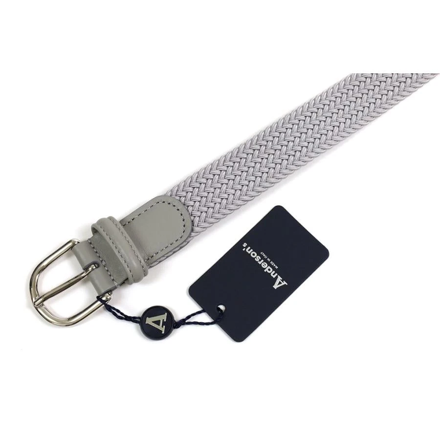 Light Gray Woven Elastic Belt - Anderson's 5 Light Gray Woven Elastic Belt - Anderson's - Image 3