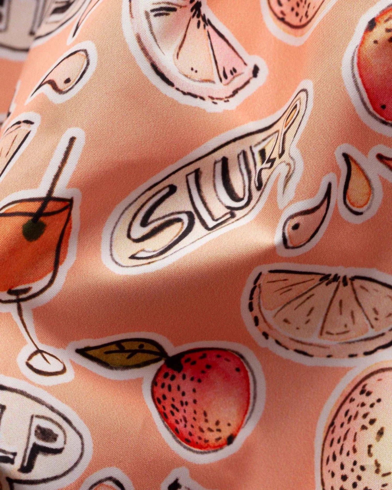 Apricot Drink Print Swimming Shorts - ETON 5 Apricot Drink Print Swimming Shorts - ETON - Image 3