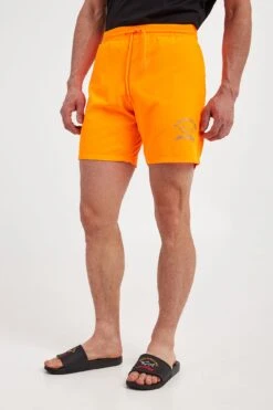 Paul&Shark Orange Swim Shorts W/ Reflective Logo - PAUL & SHARK -ETON Store pol pl Szorty Kapielowe PAUL SHARK 62893 3