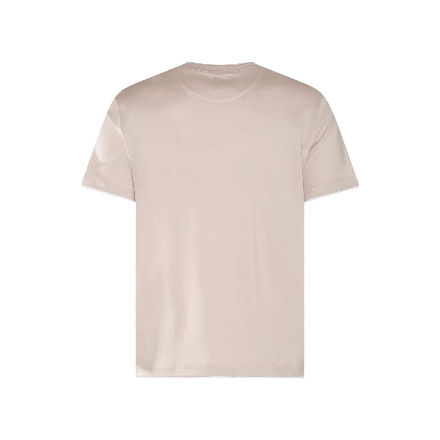 Beige Double-Collared Crew Neck Cotton T-Shirt - ELEVENTY PLATINUM 8 Beige Double-Collared Crew Neck Cotton T-Shirt - ELEVENTY PLATINUM - Image 6