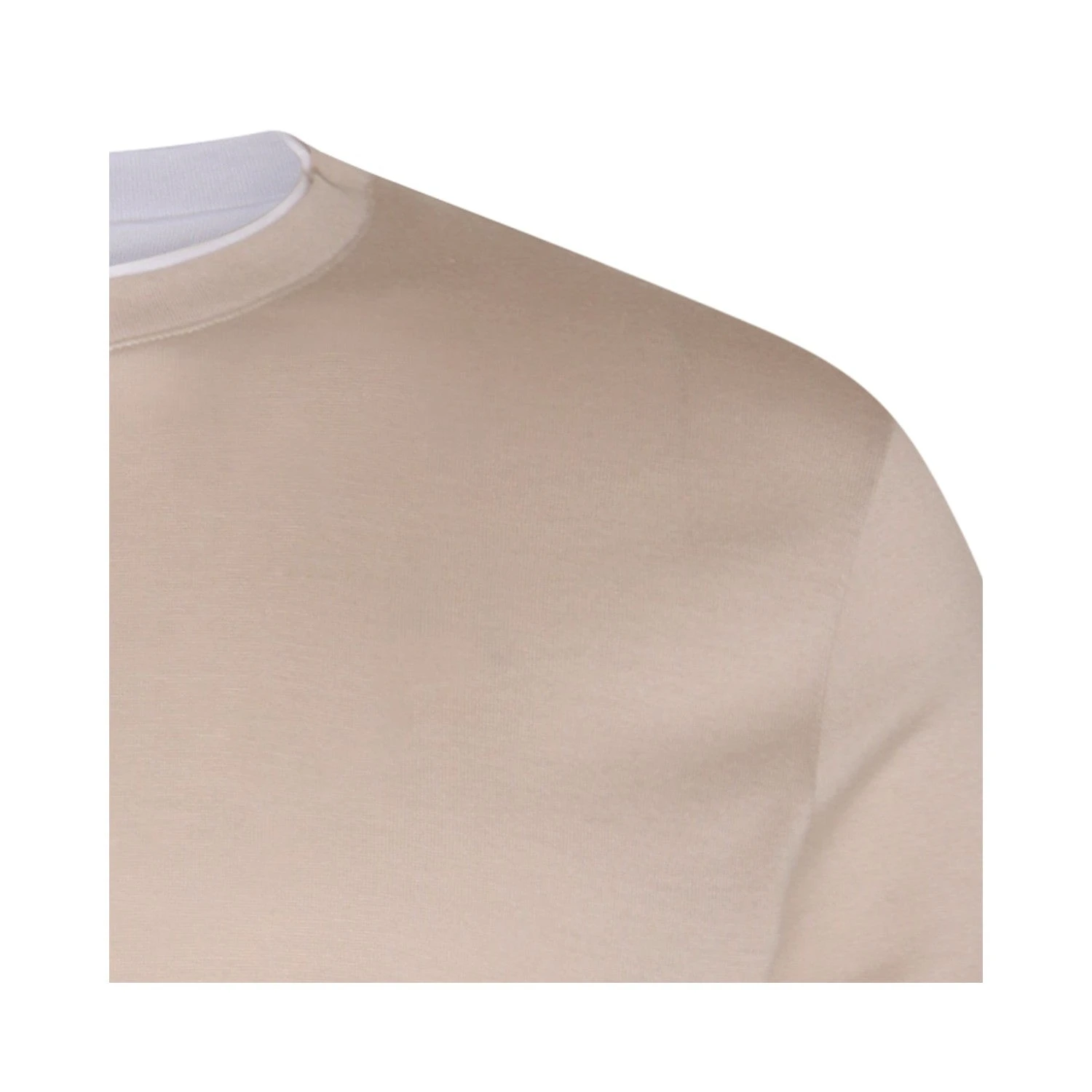 Beige Double-Collared Crew Neck Cotton T-Shirt - ELEVENTY PLATINUM 7 Beige Double-Collared Crew Neck Cotton T-Shirt - ELEVENTY PLATINUM - Image 5