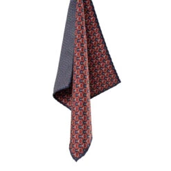 Red & Blue Equestrian Motif Reversible Silk Hankie - Paolo Albizzati 10 Red & Blue Equestrian Motif Reversible Silk Hankie - Paolo Albizzati -ETON Store red blue horsebit silk reversible pocket square0