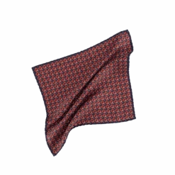 Red & Blue Equestrian Motif Reversible Silk Hankie - Paolo Albizzati 14 Red & Blue Equestrian Motif Reversible Silk Hankie - Paolo Albizzati -ETON Store red blue horsebit silk reversible pocket square2