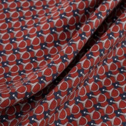 Red & Blue Equestrian Motif Reversible Silk Hankie - Paolo Albizzati 15 Red & Blue Equestrian Motif Reversible Silk Hankie - Paolo Albizzati -ETON Store red blue horsebit silk reversible pocket square3