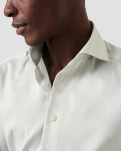 Light Green Signature Twill Contemporary Fit Shirt - ETON Archive Collection -ETON Store signature twill shirt 2024 01 18T084550658Z