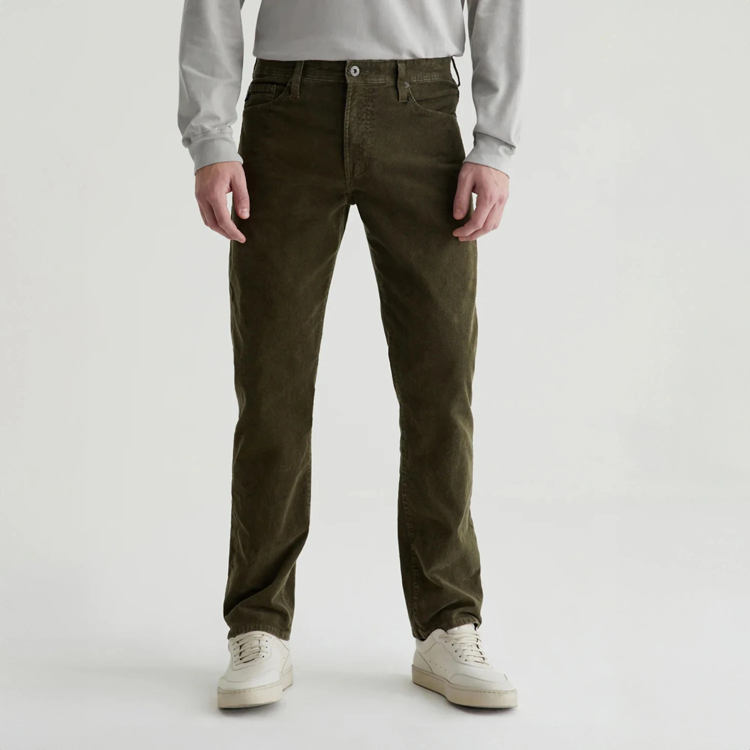 Sulfur Dried Cedar (Green) Sueded Tellis Modern Slim Fit Pants - AG Jeans 3 Sulfur Dried Cedar (Green) Sueded Tellis Modern Slim Fit Pants - AG Jeans