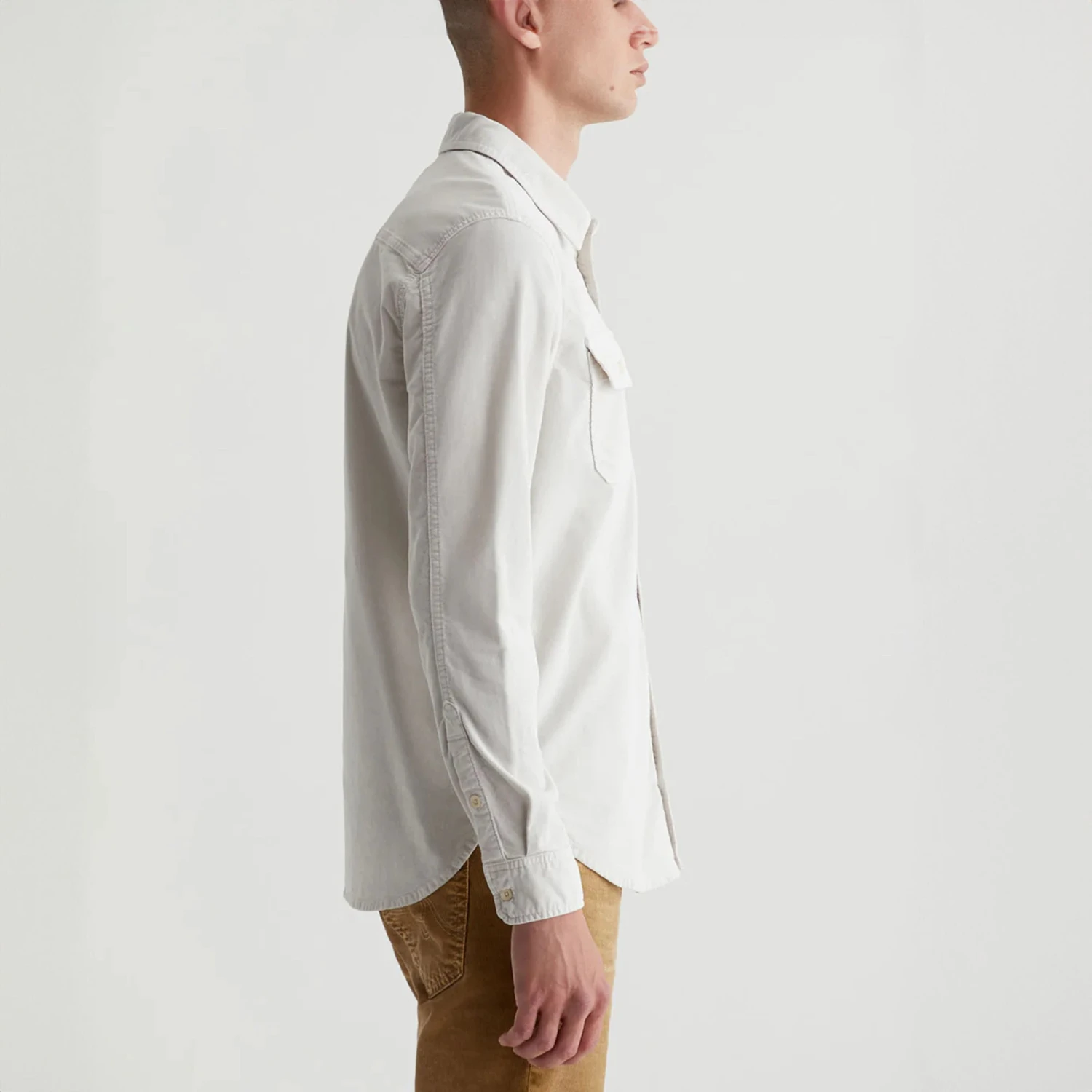 Aiden Pebble Creek Velvet Stretch Corduroy Overshirt - AG 4 Aiden Pebble Creek Velvet Stretch Corduroy Overshirt - AG - Image 2