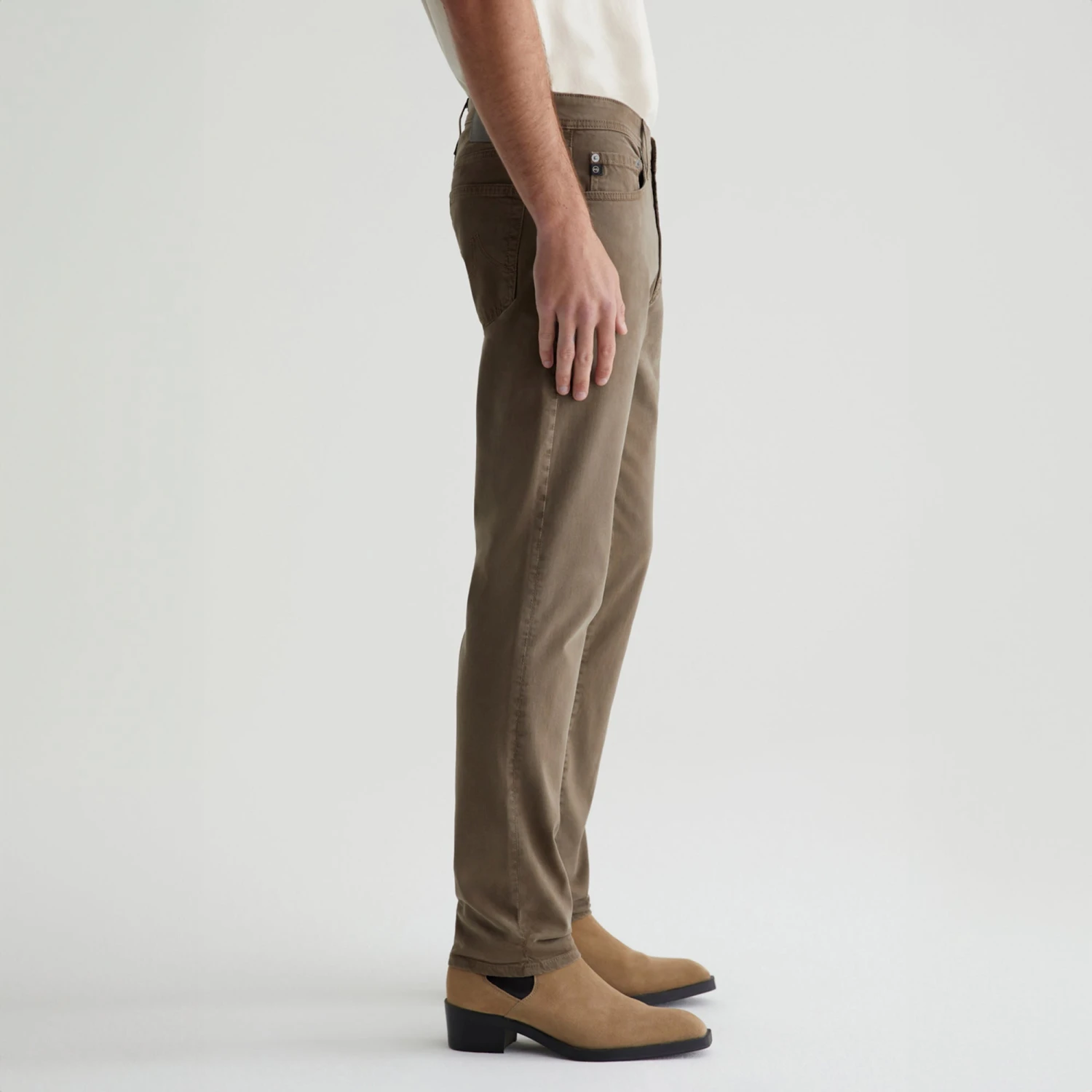 Sulfur Faded Ashwood Modern Slim Tellis Sueded Pants - AG 4 Sulfur Faded Ashwood Modern Slim Tellis Sueded Pants - AG - Image 2
