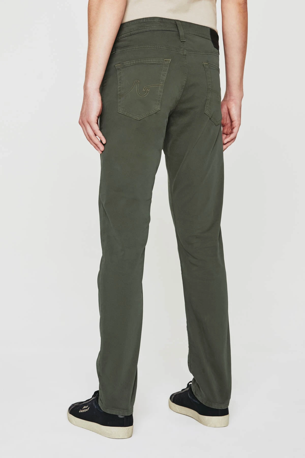 Forest Moss (Green) Sueded Tellis Modern Slim Fit Pants - AG Jeans 9 Forest Moss (Green) Sueded Tellis Modern Slim Fit Pants - AG Jeans - Image 7
